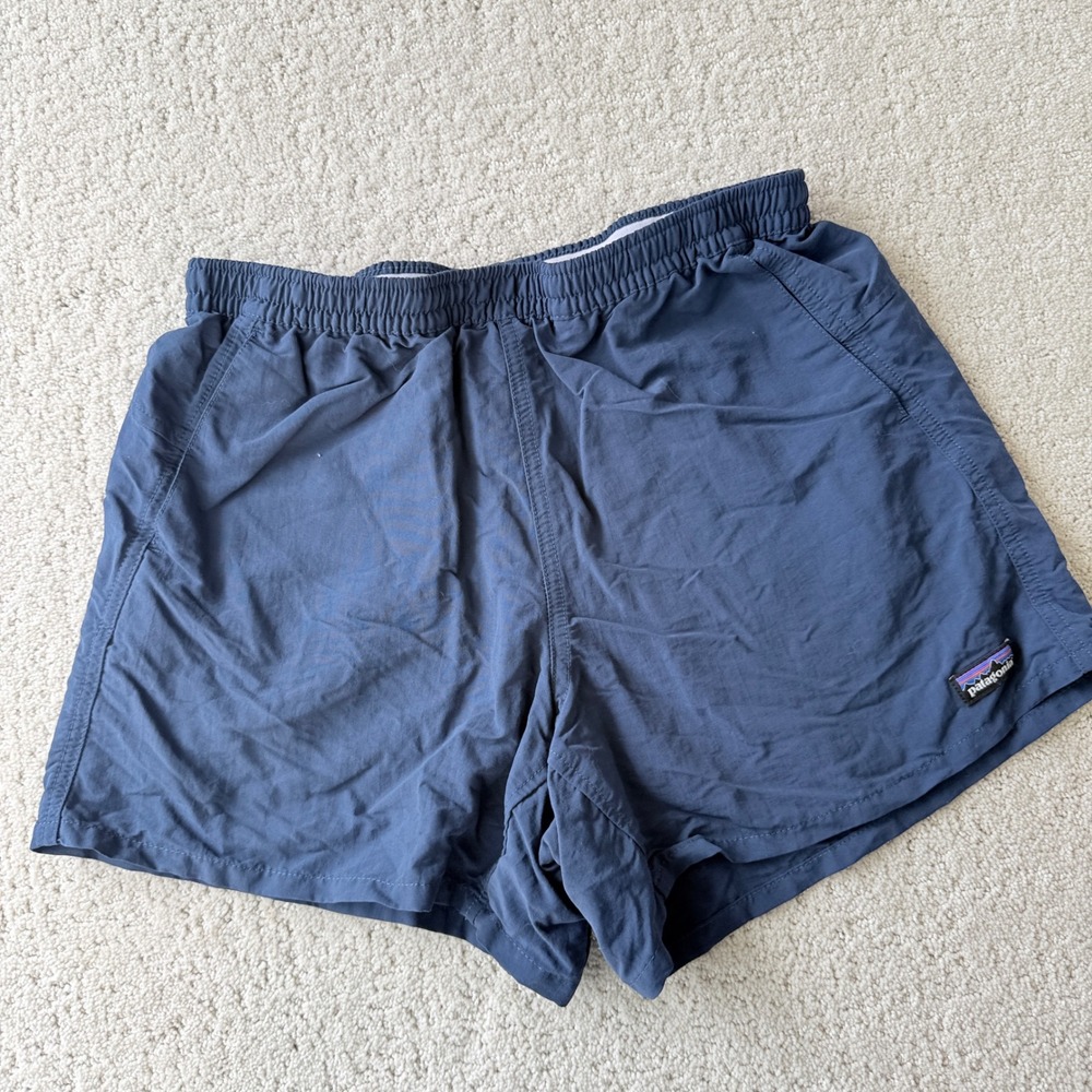 Patagonia Baggies Shorts Womens Small Blue 57058 5 Inch Inseam Nylon